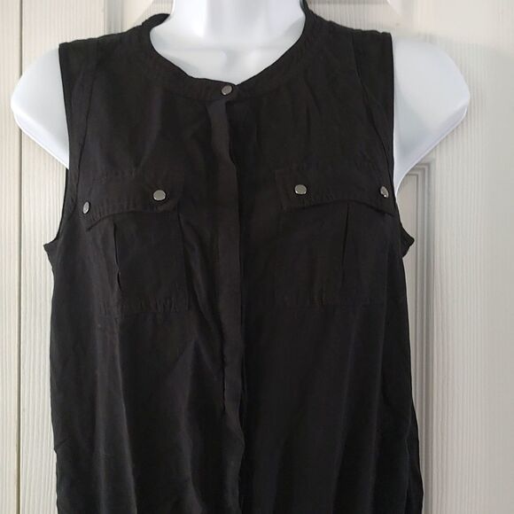 Banana Republic Factory  black  short romper Sz 4 - Picture 3 of 6